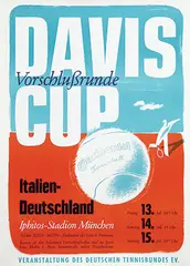 Richard Roth, Davis Cup Italien-Deutschland, 1957, poster