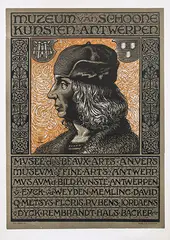 Edward Pellens, Muzeum van Schoone Kunsten Antwerpen, 1908, poster, linocut
