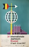 31e Internationale Jaarbeurs Brussel by Advertising Agency Vanypeco, 1959, poster, sold Jul 2017