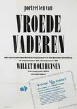 Willem Sandberg, portretten van Vroede Vaderen, 1957, poster