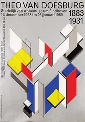 Theo van Doesburg by Jan van Toorn, 1968, poster, sold Jul 2017
