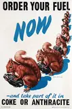 Clive Uptton, Order Your Fuel Now, 1951, poster