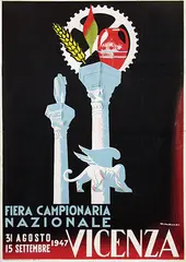 Giuseppe Riccobaldi, Fiera Campionaria Nazionale Vicenza, 1947, poster