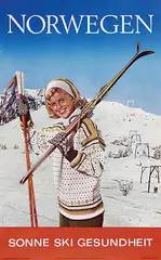 Arne W. Normann, Norwegen Sonne ski Gesundheit, 1964, poster