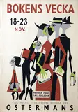 Staffan A.E. Wirén, Bokens Vecka (book week) Ostermans Stockholm, 1949, poster