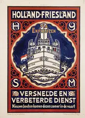 Cornelis Rol, Holland-Friesland via Enkhuizen, poster