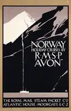 Fred Taylor, Norway Holiday cruises by R.M.S.P. "Avon", 1924, poster