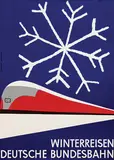 Herbert Schneider, Deutsche Bundesbahn Winterreisen, 1957, poster