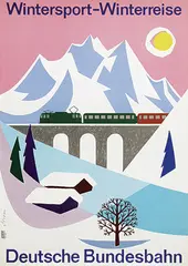 Strom, Deutsche Bundesbahn Wintersport-Winterreise, 1960, poster