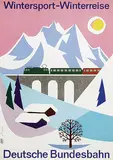 Strom, Deutsche Bundesbahn Wintersport-Winterreise, 1960, poster