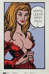 Jean-Claude Forest, Nimm's leicht nimm mich (from comic book Barbarella), 1964, poster