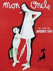 Pierre Étaix, Movie: Jacques Tati's "Mon Oncle", 1958, poster