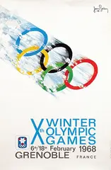 Jean Brian, Xmes Jeux Olympiques d'Hiver Grenoble, 1967, poster