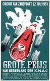 Jan Apetz & Corn van Dijk, Grote Prijs van Nederland Zandvoort K.N.A.C., 1951, poster