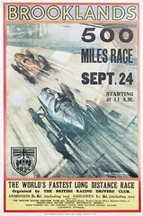 Roy Nockolds, Brooklands 500 miles race, 1930, poster