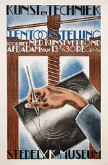 Henk A. Henriët, Tentoonstelling Kunst en Techniek Stedelijk Museum A'dam, 1930, poster