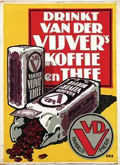 Pieter Das, Drinkt van der Vijver's Koffie en Thee Rotterdam, poster