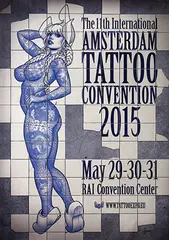 Vince Ruares, The International Amsterdam Tattoo Convention 2015, 2015, poster