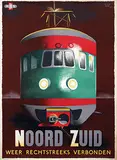 Fedde Weidema, NS Noord Zuid weer rechtstreeks verbonden, 1947, poster