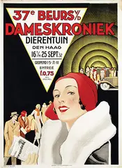 Max R. Nunes, 37e Beurs v/d Dameskroniek Den Haag, 1932, poster