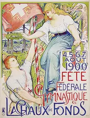 Charles l'Eplattenier, Fête fédérale gymnastique La Chaux-de-Fonds, 1900, poster