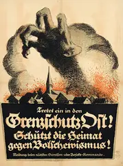 Lucien Bernhard, Grenzschutz Ost!, 1919, poster