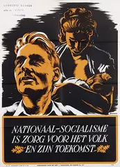 Jan Sonneborn, Nationaal-Socialisme is zorg voor het volk en zijn toekomst, 1943, poster
