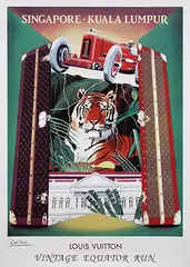 Razzia, Louis Vuitton Vintage Equator Run Singapore-Kuala Lumpur, 1993, poster