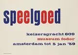 museum fodor, speelgoed by Willem Sandberg, 1958, poster, sold Dec 2016