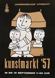 Hendrikus Magdalenus (Dick) Bruna, Kunstmarkt Utrecht, 1957, poster