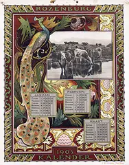 Monogram Wg, Rozenburg Kalender 1905, 1904, poster