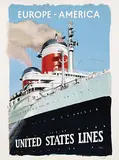 Delfo, United States Lines Europe-America, poster