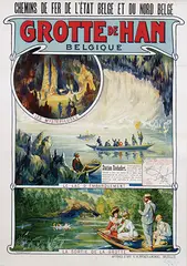 Monogram Lj, Grotte de Han, 1904, poster