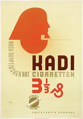 Ottomar Anton, Nach Ägyptischer Art Kadi Cigaretten 3 1/3, poster