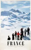 M. Carabin, France les champs de neige de Val d'Isère, 1954, poster