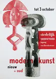 moderne kunst nieuw + oud by Willem Sandberg, 1955, poster, sold Dec 2016