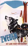 Anders Beckman, Zweden Het land voor Wintersport, 1937, poster