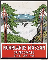 Osc. Lycke, Norrlands Mässan Sundsvall, 1920, poster