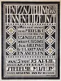 Jacobus W. (Jaap) Gidding, Stedelijk Museum Amsterdam Tentoonstelling van Binnenhuiskunst. Werken van mevr. Midderigh Bokhorts, Corn van der Sluijs a.o., 1919, poster
