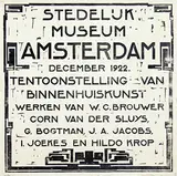 Cornelis van der Sluys, Stedelijk Museum AmsterdamTentoonstelling van Binnenhuiskunst Binnenhuiskunst. Werken van W.C. Brouwer, Corn v.d. Sluys, G. Bogtman, Hildo Krop a.o., 1922, poster