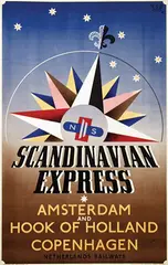 Fedde Weidema, NS Scandinavian Express, 1947, poster