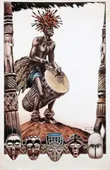 James Thiriar, before text (African musician), poster