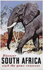 Mildred Burrage, Discover South Africa (elephant), poster