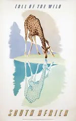 Bernard M. Sargent, South Africa Call of the wild (giraffe), poster