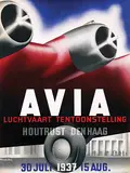 Kees van der Laan, Avia Luchtvaart Tentoonstelling Houtrust Den Haag, 1937, poster