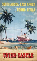 John Stobart, Union-Castle South Africa-East Africa Round Africa, 1958, poster
