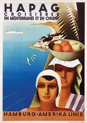 Otto Arpke, HAPAG Croisières en Méditerranée et en Orient, poster