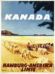 Ottomar Anton, Hamburg-Amerika Linie Kanada, 1930, poster