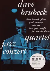 Klaus Nengelken, dave brubeck quartet jazz conzert, poster