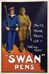 MacMichael, Swan Pens, 1914, poster